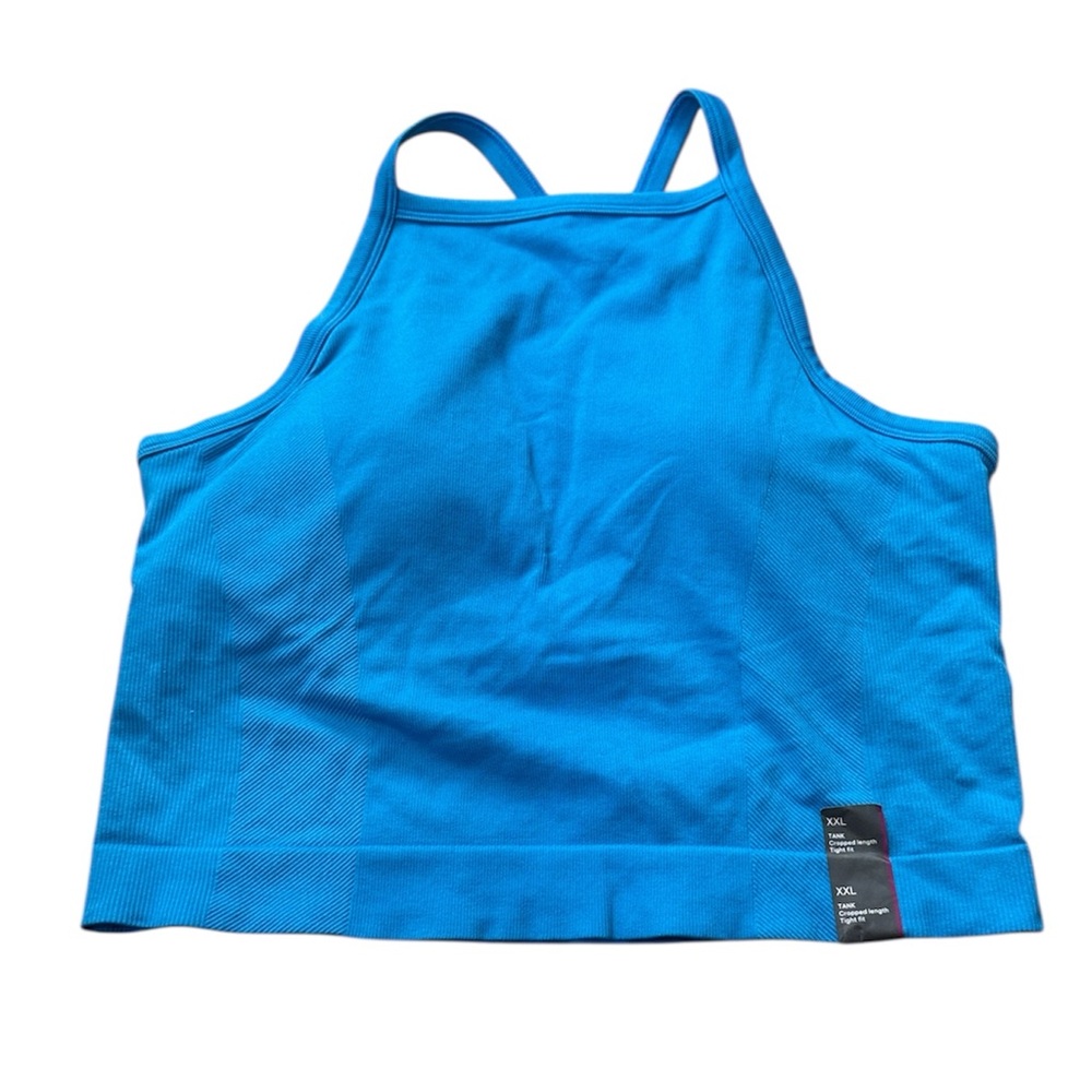 All in Motion Padded Rib Seamless Tank Blue Size‎ XXL NWT